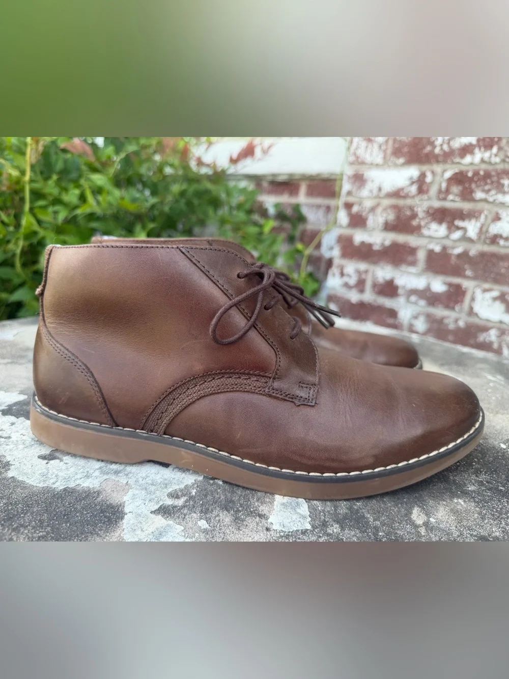 Sperry Newman Chukka Brown Leather Water Resistant Ankle Boots Mens Sz 8M NEW